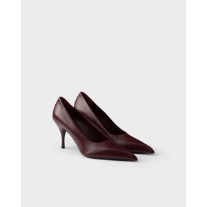 PRADA Leather pumps in Burgundy EU 40/ US 10 $1250
